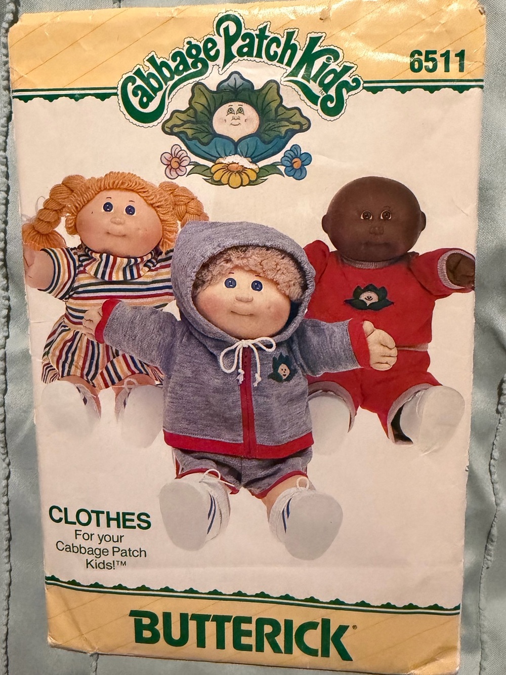 1984 Butterick VTG Cabbage Patch Kids Clothes Patterns 6511 for your CPK Dolls